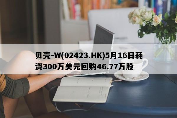 贝壳-W(02423.HK)5月16日耗资300万美元回购46.77万股