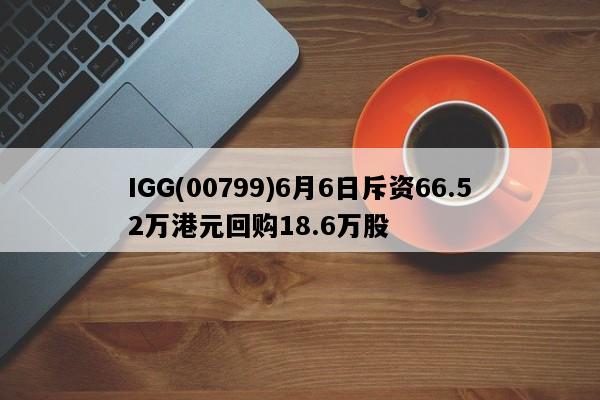 IGG(00799)6月6日斥资66.52万港元回购18.6万股