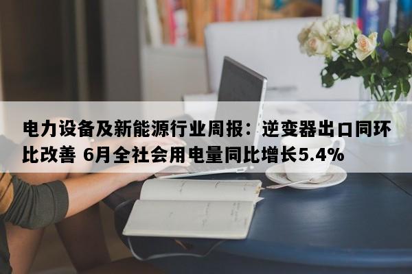 电力设备及新能源行业周报：逆变器出口同环比改善 6月全社会用电量同比增长5.4%