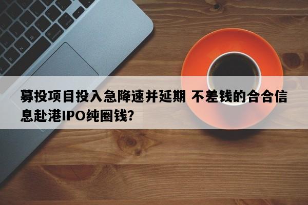 募投项目投入急降速并延期 不差钱的合合信息赴港IPO纯圈钱？