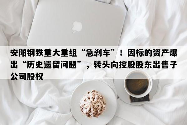 安阳钢铁重大重组“急刹车”！因标的资产爆出“历史遗留问题”，转头向控股股东出售子公司股权