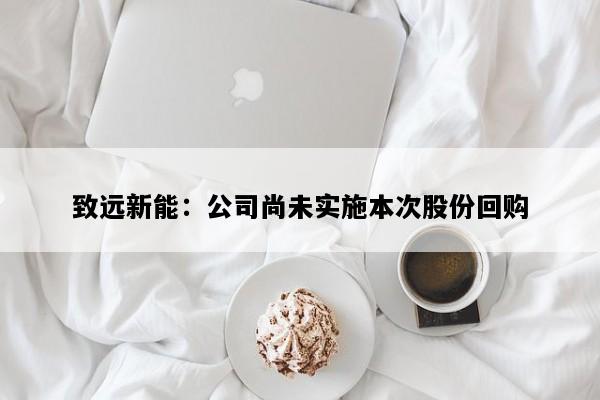 致远新能：公司尚未实施本次股份回购